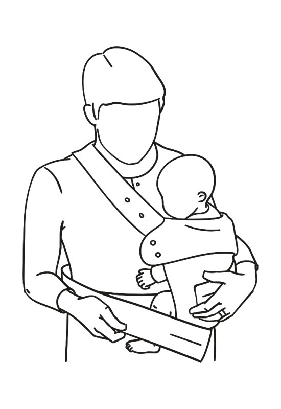 Marsupi instruction hip carry step 4