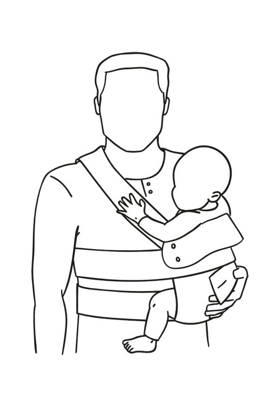 Marsupi instruction hip carry step 6