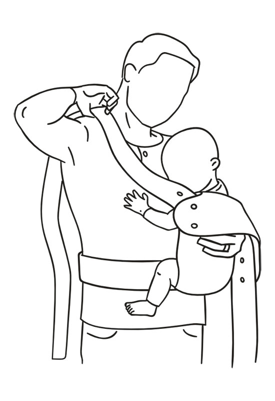 Marsupi instruction hip carry step 2